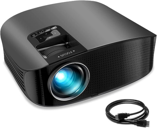 Projector, GooDee 2022 Upgraded Native 1080P Video Projector