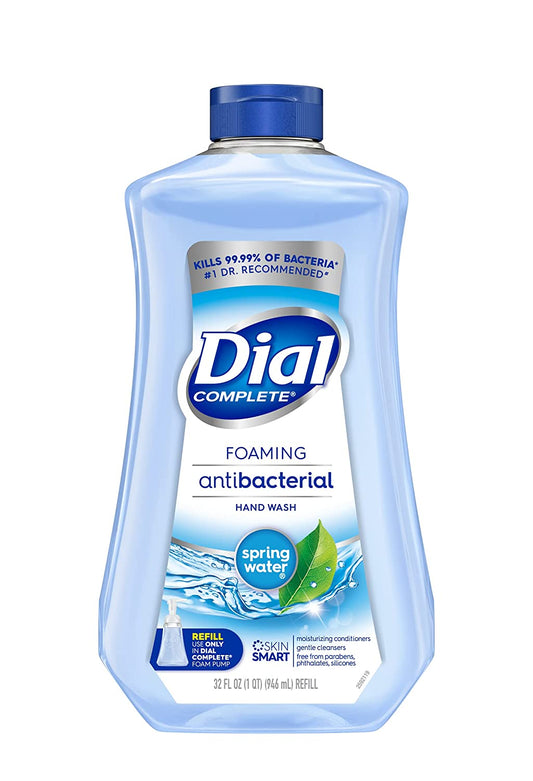 Dial Complete Antibacterial Foaming Hand Soap Refill, Spring Water,