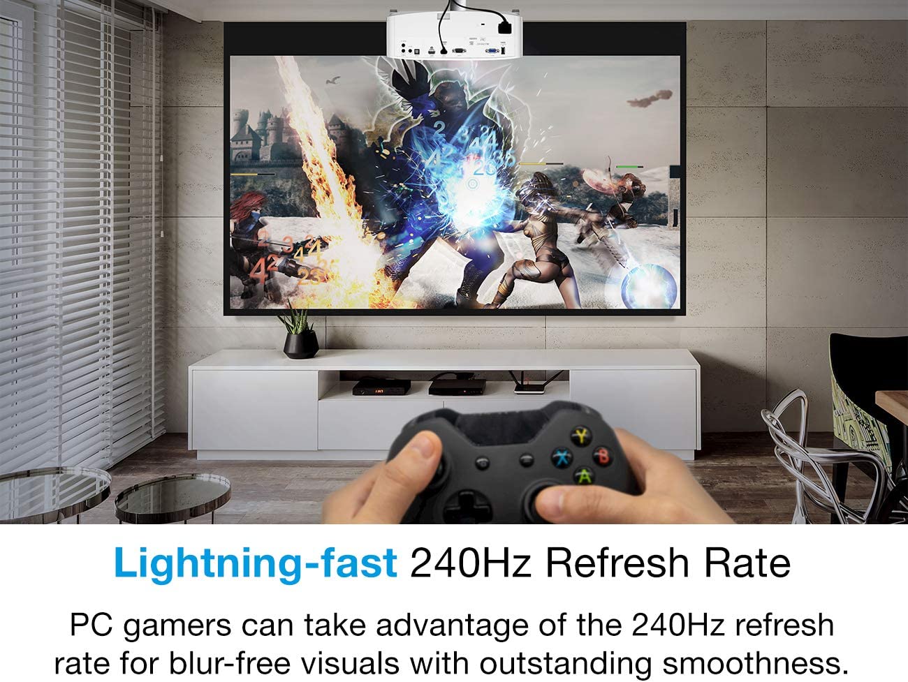 Optoma UHD38 Bright, True 4K UHD Gaming Projector