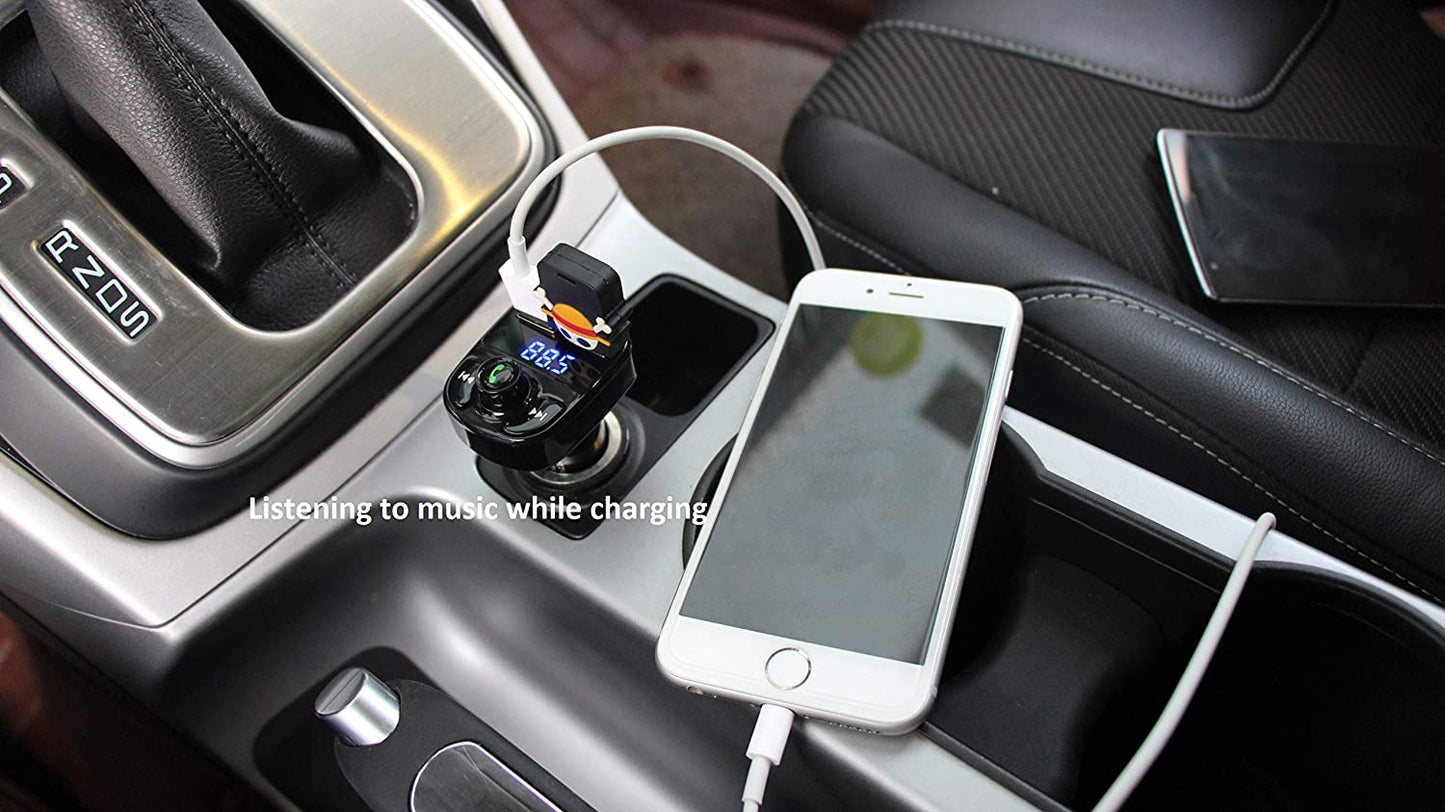 Handsfree Call Car Charger,Wireless Bluetooth FM Transmitter Radio Receiver